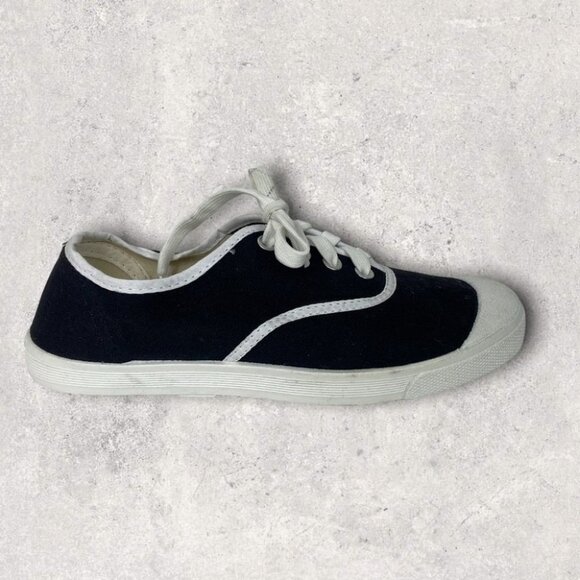 Kit Black White Round Toe Lace Up‎ Sneakers Size 36 EU or US Size 6 Shoes Retro - Picture 1 of 9